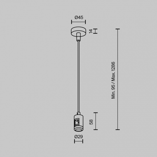 Подвес для трека Maytoni Accessories for tracks Flarity TRA157SW-B1-B в Советске фото 2