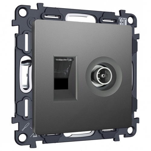 ТВ-розетка и розетка Ethernet RJ-45 без рамки Ambrella Volt ALFA MA662510 в Нижнем Новгороде