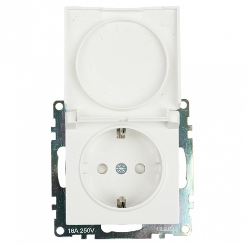 Розетка с заземлением и со шторкой, без рамки с крышкой Stekker Катрин 39302 в Нижнем Новгороде фото 9