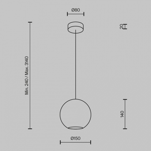 Подвесной светильник Maytoni  MOD437PL-01BG в Нижнем Новгороде фото 4