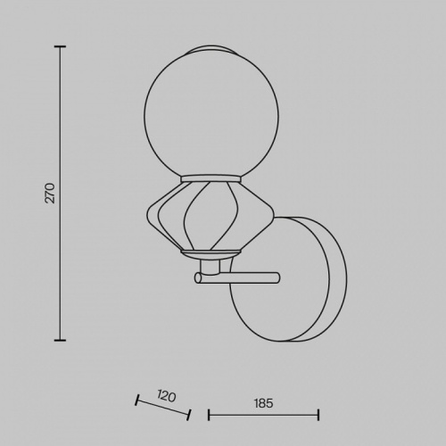 Бра Maytoni Brosche MOD362WL-L5GR3K в Нижнем Новгороде фото 4