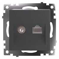 ТВ-розетка и розетка Ethernet RJ-45 без рамки Stekker Катрин 49417 в Нижнем Новгороде