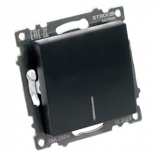 Выключатель одноклавишный с подсветкой без рамки Stekker Катрин 39605 в Нижнем Новгороде фото 2