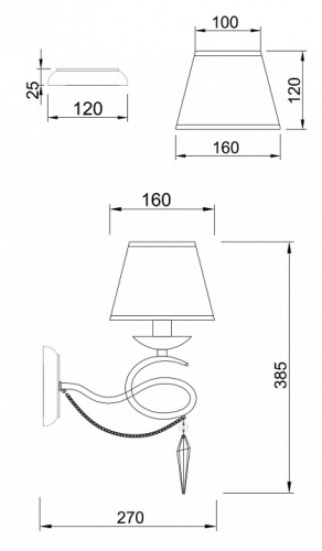 Бра Freya Haley FR2909-WL-01-CH в Нижнем Новгороде фото 5