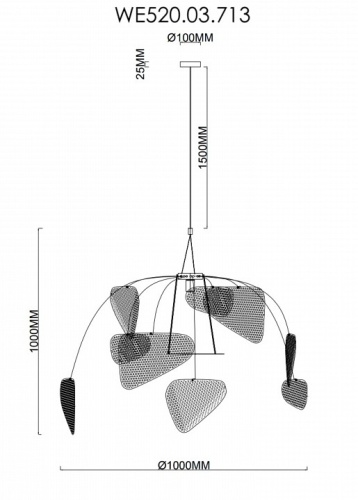 Подвесной светильник Wertmark Palma WE520.03.713 в Нижнем Новгороде фото 2