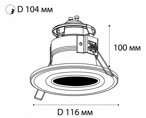 Встраиваемый светильник Italline IT07-7012 IT07-7012 black в Кольчугино фото 2