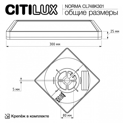 Накладной светильник Citilux Norma CL748K301 в Угличе фото 5