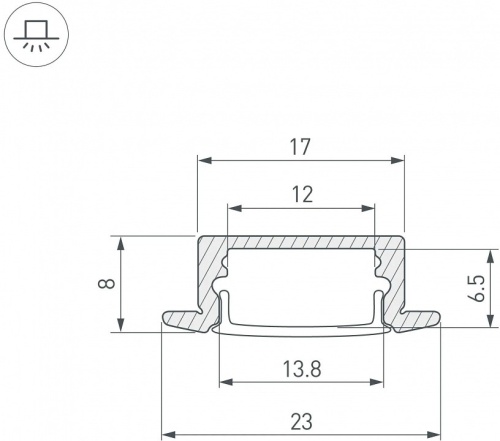 Профиль встраиваемый Arlight ARH-LINE 044237 в Нижнем Новгороде фото 2