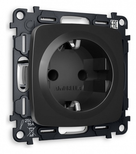 Розетка с заземлением и со шторкой, без рамки Ambrella Volt OMEGA MO807010 в Нижнем Новгороде