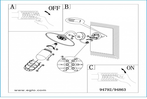 Светильник на штанге Eglo Melgoa 94863 в Нижнем Новгороде фото 3