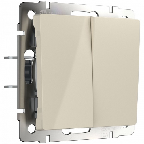 Выключатель двухклавишный без рамки Werkel слоновая кость W1123003 в Нижнем Новгороде