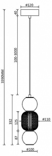 Подвесной светильник Maytoni Drop MOD273PL-L16G3K в Сочи фото 4