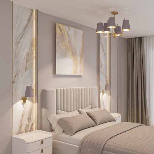 Люстра на штанге Eurosvet Topanga 60173/6 латунь в Нижнем Новгороде фото 3