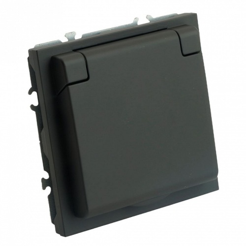 Розетка с заземлением и со шторкой, с крышкой Stekker Эмили 49852 в Нижнем Новгороде фото 6