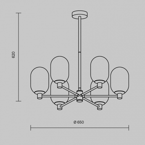 Люстра на штанге Freya Sharlot FR1012PL-06BS в Нижнем Новгороде фото 4