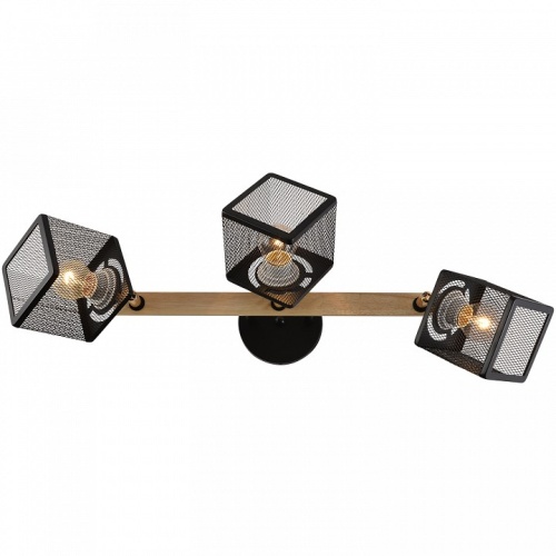 Светильник на штанге 01591-3.3-03B BK+FGD+WOOD в Нижнем Новгороде фото 3