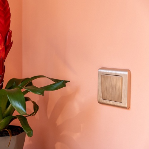 Выключатель проходной одноклавишный без рамки Werkel шампань рифленый W1112010 в Нижнем Новгороде фото 3