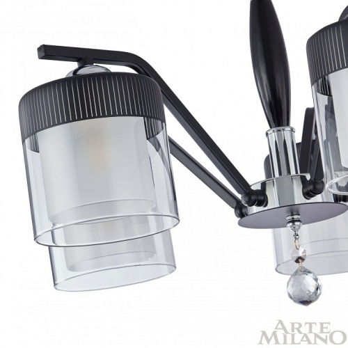 Люстра на штанге Arte Milano Napoli-2646 332646/5 CR+BK в Нижнем Новгороде фото 4