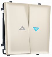 Выключатель самовозвратный двухклавишный с подсветкой, без рамки Ambrella Volt MS MS324460 в Нижнем Новгороде