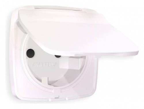 Накладка для розетки влагозащищенной с заземлением и со шторками с крышкой Ambrella Volt OMEGA OP2080 в Нижнем Новгороде