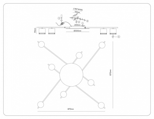 Потолочная люстра Ambrella Light COMFORT FL51760 в Нижнем Новгороде фото 4