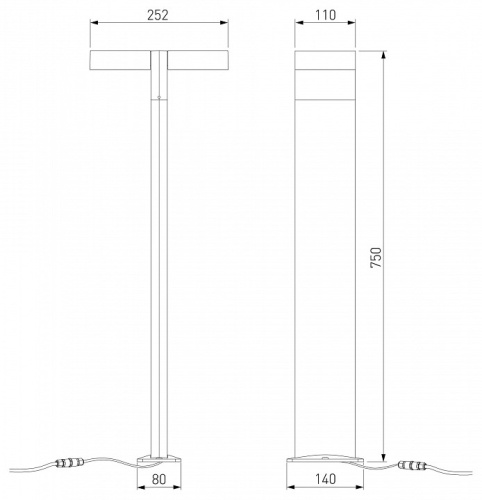 Наземный высокий светильник Elektrostandard Twin 35170/F в Нижнем Новгороде фото 3