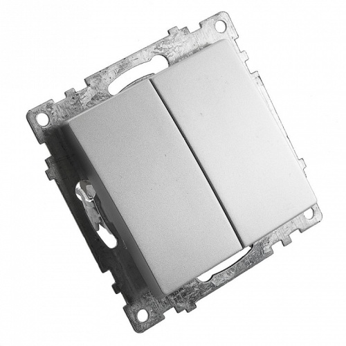 Выключатель двухклавишный без рамки Stekker Катрин 39578 в Нижнем Новгороде фото 6