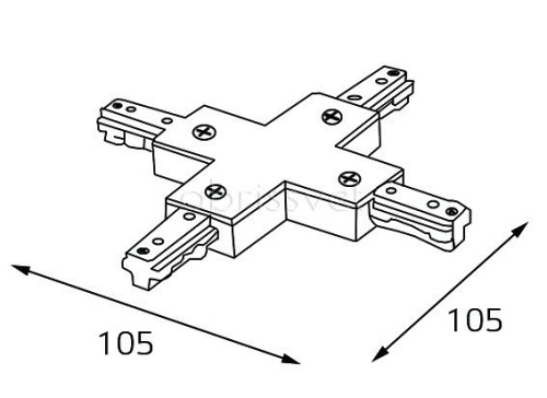 Соединитель X-образный для треков Italline WSO WSO 75 white в Сургуте фото 4