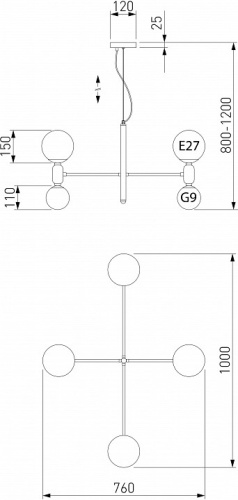 Подвесная люстра Eurosvet Bubble a063207 в Советске фото 2