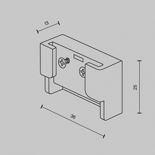 Заглушка для трека-ремня Maytoni Accessories for system Parity TRA130BECDuo-B в Бородино фото 2