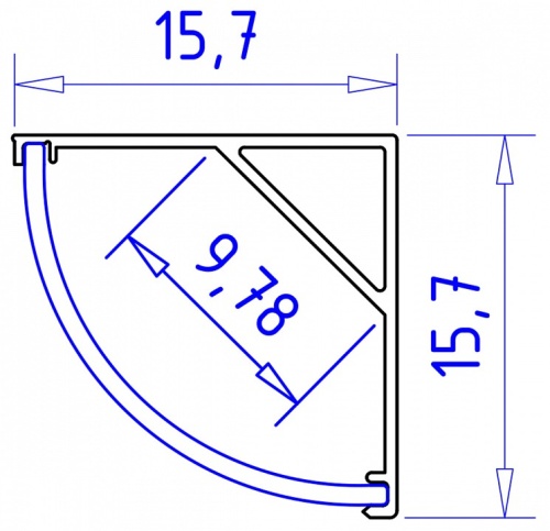 Профиль накладной угловой внутренний Ambrella Light GP GP2100WH в Нижнем Новгороде фото 2