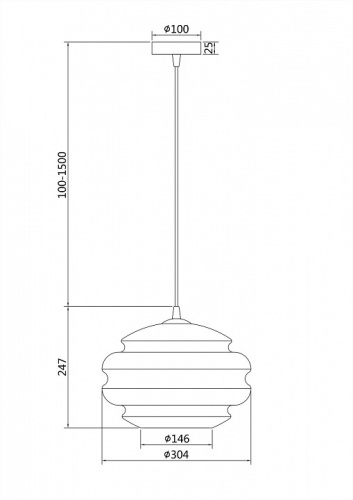 Подвесной светильник Maytoni Ruche P079PL-01AM в Гагарине фото 3