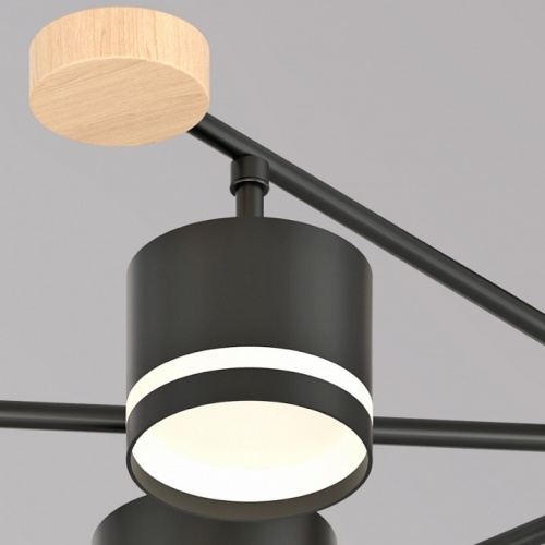 Люстра на штанге 78730 78730-0.3-08 GX53 BK+WOOD в Нижнем Новгороде фото 3