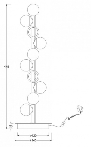 Настольная лампа декоративная Maytoni Tessara MOD081TL-L14G3K в Нижнем Новгороде фото 4