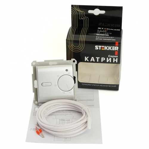 Терморегулятор электромеханический для теплого пола без рамки Stekker Катрин 49742 в Нижнем Новгороде фото 3