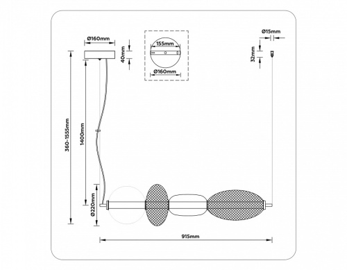 Подвесной светильник Ambrella Light LH LH11010 в Нижнем Новгороде фото 7