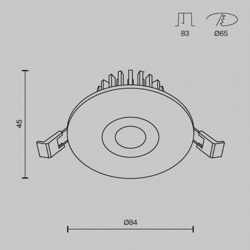 Встраиваемый светильник Maytoni Zen DL038-2-L7W в Нижнем Новгороде фото 5