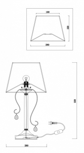 Настольная лампа декоративная Freya Simone FR2020-TL-01-BG в Бородино фото 3