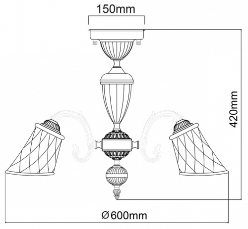 Люстра на штанге MW-Light Ариадна 32 450019105 в Советске фото 4