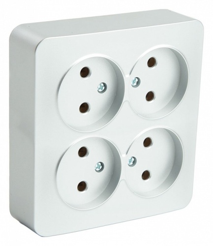 Розетка четверная без заземления Stekker София 49333 в Нижнем Новгороде