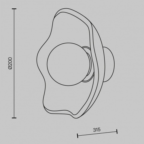 Накладной светильник Maytoni Miracle MOD207WL-01BS в Нижнем Новгороде фото 3