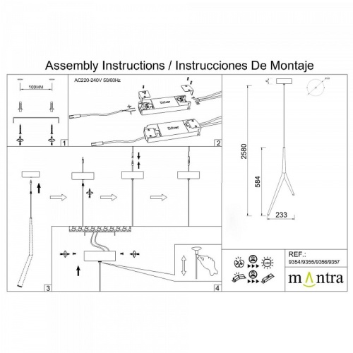 Подвесной светильник Mantra Arrecife 9354+9211 (1L) в Нижнем Новгороде фото 4
