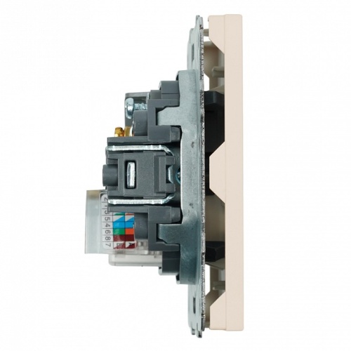 ТВ-розетка и розетка Ethernet RJ-45 без рамки Stekker Эмили 49898 в Нижнем Новгороде фото 4