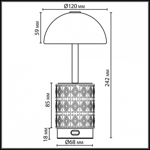 Настольная лампа декоративная Odeon Light Lulu 5453/3TL в Нижнем Новгороде фото 7