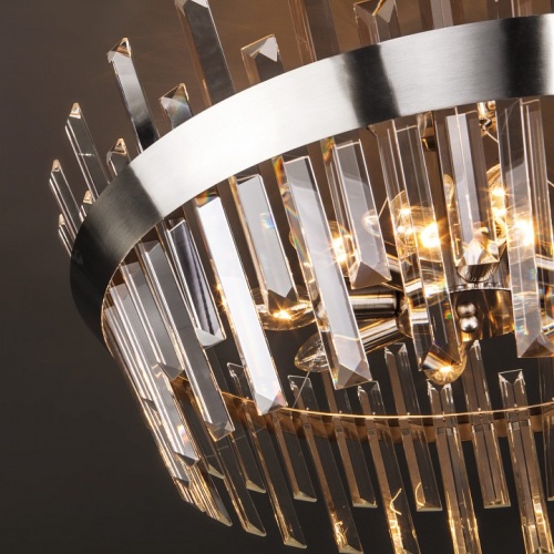 Светильник на штанге TK Lighting Steccato 10111/8 сатин-никель / прозрачный хрусталь Strotskis в Нижнем Новгороде фото 2