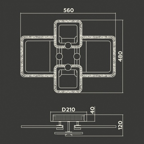 Потолочная люстра Ambrella Light FA FA5309 в Нижнем Новгороде фото 9
