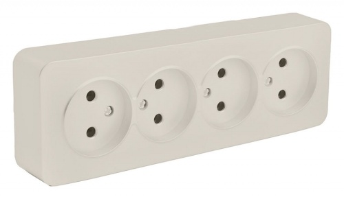 Розетка четверная без заземления Stekker София 49503 в Нижнем Новгороде