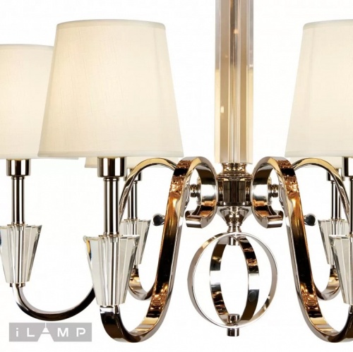 Подвесная люстра iLamp Alesti P2424-6 Nickel в Нижнем Новгороде фото 3