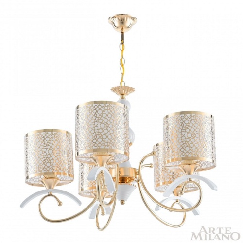 Подвесная люстра Arte Milano Florentia-9787 309787/5 Wh/Gd в Нижнем Новгороде фото 4