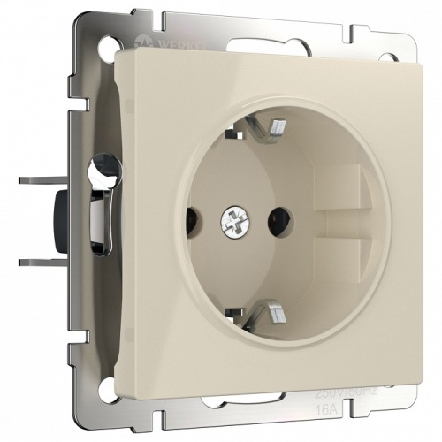 Розетка с заземлением, без рамки Werkel слоновая кость W1171303 в Нижнем Новгороде